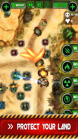 Gameplay of the Tower defense: Civil war for Android phone or tablet.