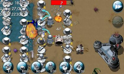Gameplay of the Tower Defense Nexus Defense for Android phone or tablet.