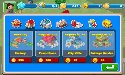 Gameplay of the Toy Village for Android phone or tablet.