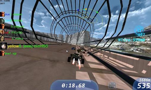 Gameplay of the Track racing online for Android phone or tablet.