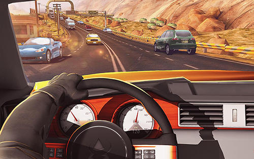 Traffic xtreme 3D: Fast car racing and highway speed - Android game screenshots.