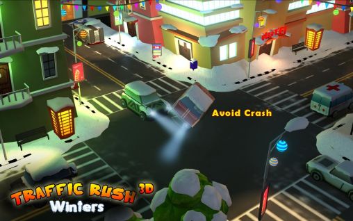 Gameplay of the Traffic rush winters 3D for Android phone or tablet.