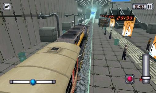 Gameplay of the Train simulator 3D for Android phone or tablet.