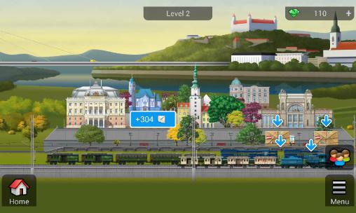 Gameplay of the Train station: The game on rails for Android phone or tablet.