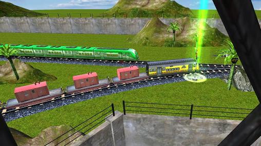 Gameplay of the Train: Transport simulator for Android phone or tablet.