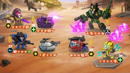 Gameplay of the Transformers: Battle tactics for Android phone or tablet.