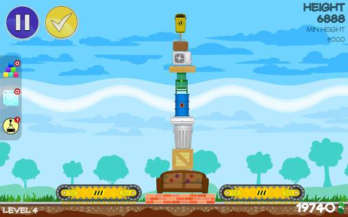 Gameplay of the Trash tower for Android phone or tablet.