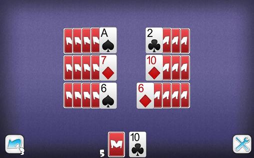 Gameplay of the Tripeaks solitaire for Android phone or tablet.