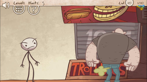 Gameplay of the Troll face quest: Unlucky for Android phone or tablet.