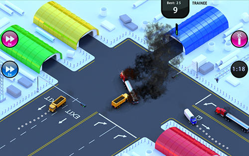 Truck traffic control - Android game screenshots.
