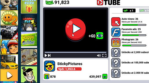 Tube clicker - Android game screenshots.