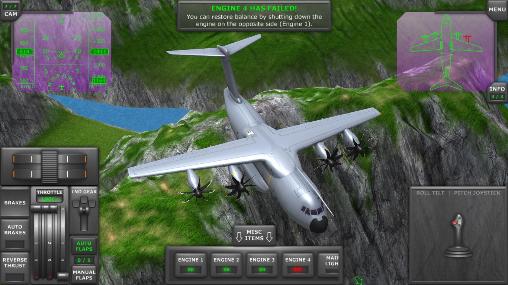 Turboprop flight simulator 3D - Android game screenshots.
