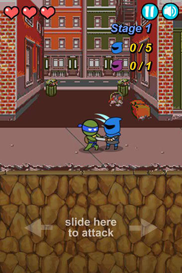 Gameplay of the Turtles heroes for Android phone or tablet.