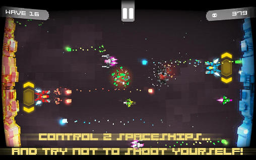 Gameplay of the Twin shooter: Invaders for Android phone or tablet.