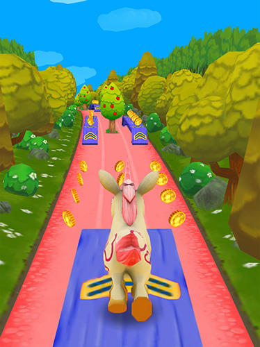 Unicorn runner 3D: Horse run - Android game screenshots.