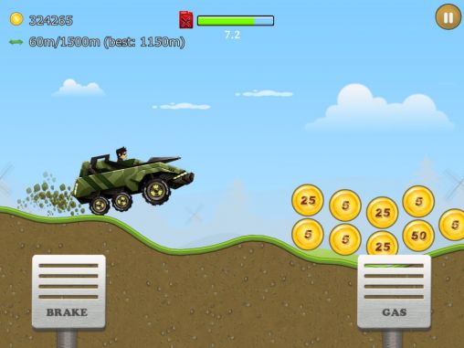 Gameplay of the Up hill racing: Hill climb for Android phone or tablet.