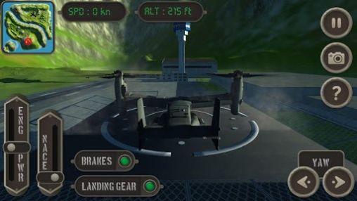 Gameplay of the V22 Osprey: Flight simulator for Android phone or tablet.