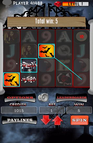 Gameplay of the Vampire slots for Android phone or tablet.