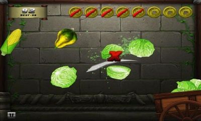 Gameplay of the Veggie Samurai for Android phone or tablet.