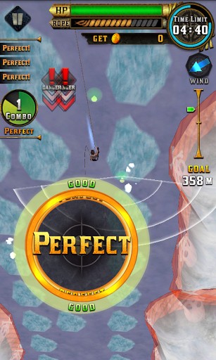 Gameplay of the Vertical cliff for Android phone or tablet.