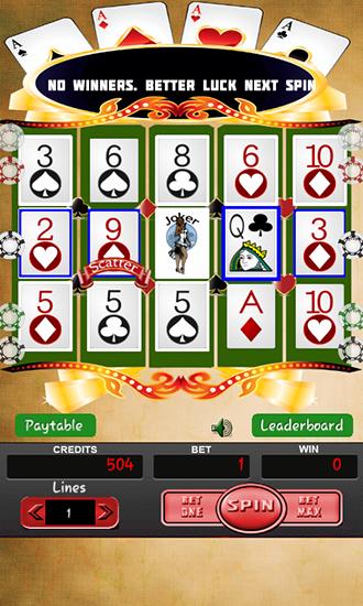 Gameplay of the Video poker: Slot machine for Android phone or tablet.