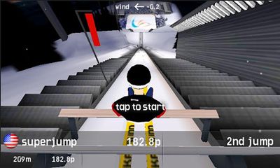 Gameplay of the Vikersund Ski Flying for Android phone or tablet.
