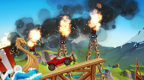 Vikings legends: Funny car race game - Android game screenshots.