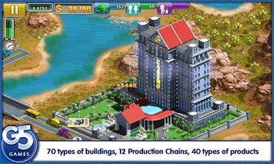 Gameplay of the Virtual City 2 Paradise Resort for Android phone or tablet.