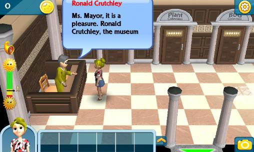 Gameplay of the Virtual town for Android phone or tablet.