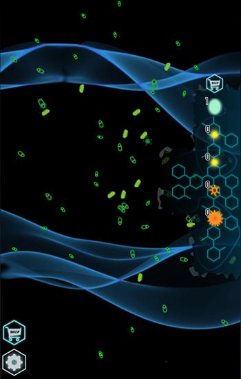 Gameplay of the Vitalion bacteria evolution for Android phone or tablet.