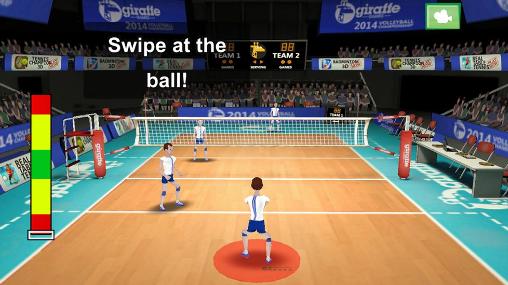 Gameplay of the Volleyball champions 3D 2014 for Android phone or tablet.