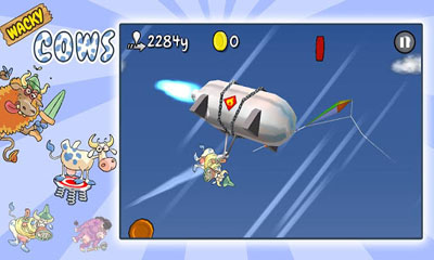 Gameplay of the Wacky Cows for Android phone or tablet.
