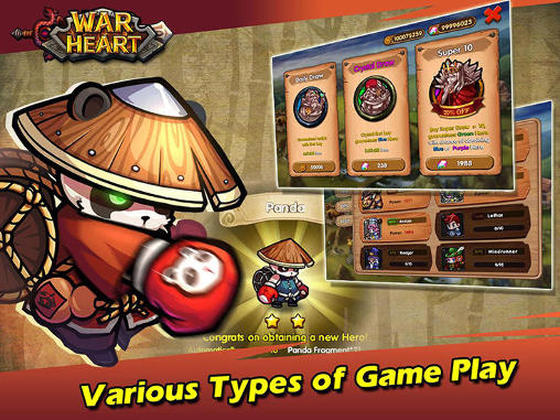 Gameplay of the War heart for Android phone or tablet.