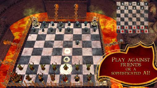 Gameplay of the War of chess for Android phone or tablet.