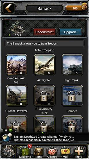 Gameplay of the War of iron and blood for Android phone or tablet.