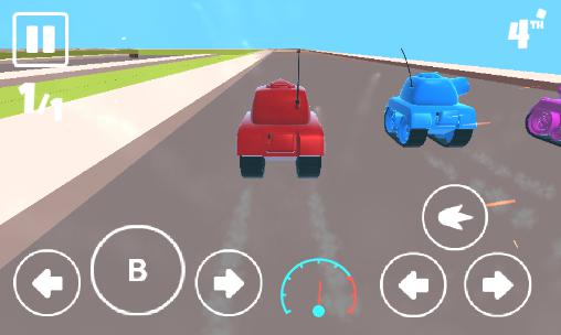 Gameplay of the War tank racer for Android phone or tablet.