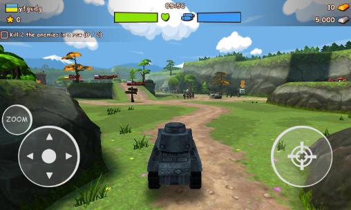 Gameplay of the War toon: Tanks for Android phone or tablet.