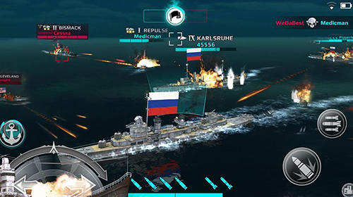 Warship fury: World of warships - Android game screenshots.