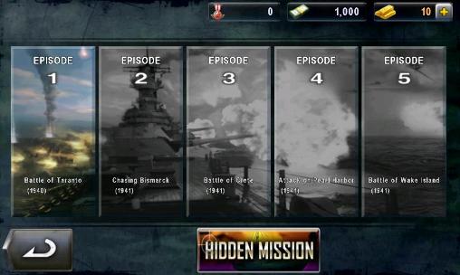 Gameplay of the Warship battle: 3D World war 2 for Android phone or tablet.