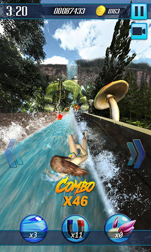 Gameplay of the Water slide 3D for Android phone or tablet.