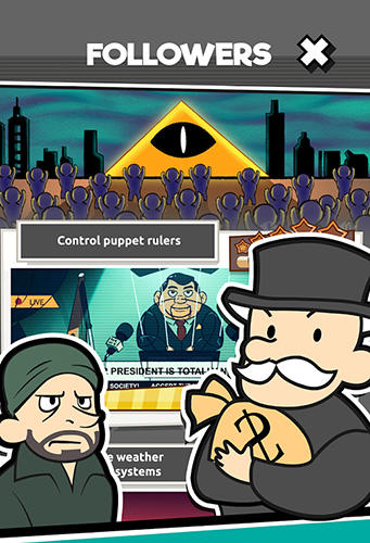 We are Illuminati: Conspiracy simulator clicker - Android game screenshots.