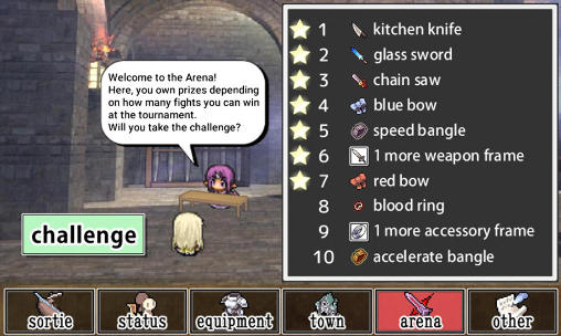 Gameplay of the Weapons throwing RPG for Android phone or tablet.