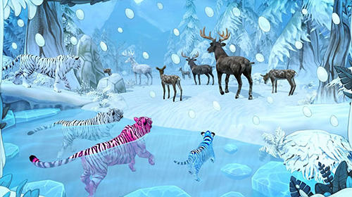 White tiger family sim online - Android game screenshots.