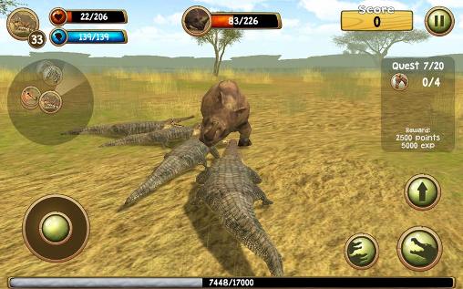 Gameplay of the Wild crocodile simulator 3D for Android phone or tablet.