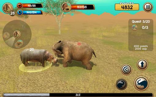 Gameplay of the Wild elephant simulator 3D for Android phone or tablet.