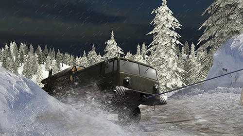 Winter timber truck simulator - Android game screenshots.