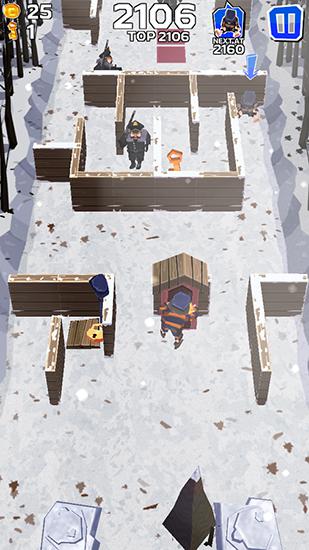 Gameplay of the Winter fugitives for Android phone or tablet.