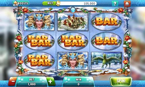 Gameplay of the Winter magic: Casino slots for Android phone or tablet.
