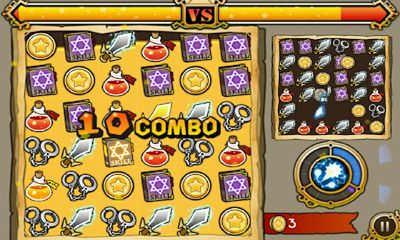Gameplay of the Witch Wars Puzzle for Android phone or tablet.