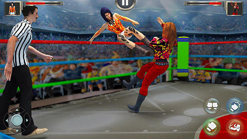 Women wrestling revolution pro - Android game screenshots.